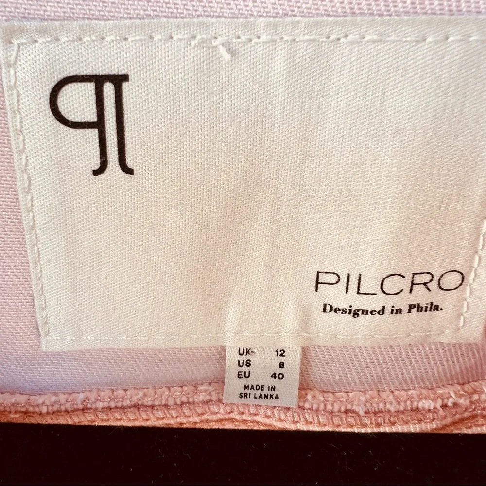 ANTHROPOLOGIE PILCRO PUFF SLEEVE PETAL PINK BUTTON FRONT ROMPER SIZE 8 - Picture 10 of 10